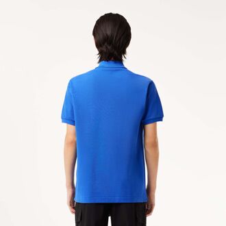 Lacoste Heren Lacoste Petit Piqué Katoenen Poloshirt in Blauw - XS