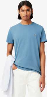 Lacoste Heren Lacoste Pima Katoen T-shirt in Blauw - XS