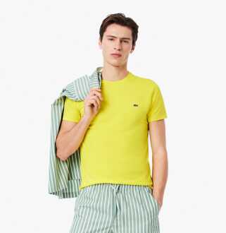 Lacoste Heren Lacoste Pima Katoen T-shirt in Geel - XS