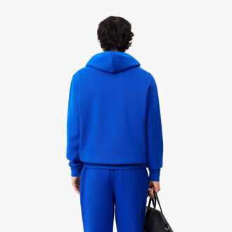 Lacoste Heren Lacoste Piqué Hoodie in Blauw - maat 2XL