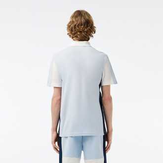 Lacoste Heren Lacoste Regular Fit Colour-Block Poloshirt in Lichtblauw - maat