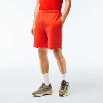 Lacoste Heren Lacoste Regular Fit Fleece Korte Broek in Oranje - XS