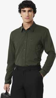 Lacoste Heren Lacoste Regular-Fit Katoenen Jersey Overhemd in Groen