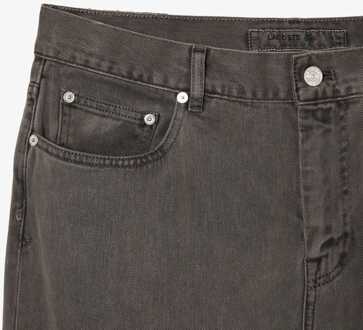 Lacoste Heren Lacoste Regular Fit Mineraal Geverfde Katoenen Jeans in Grijs