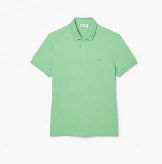 Lacoste Heren Lacoste Regular Fit Paris Stretch Piqué Poloshirt in Groen - maat S
