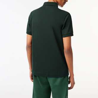 Lacoste Heren Lacoste Regular Fit Paris Stretch Piqué Poloshirt in Groen