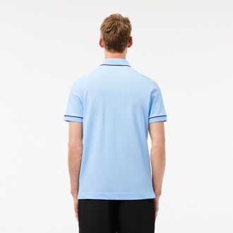 Lacoste Heren Lacoste Regular Fit Paris Stretch Piqué Poloshirt in Lichtblauw