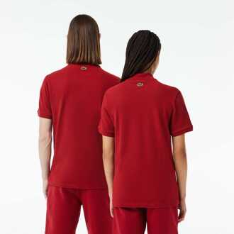 Lacoste Heren Lacoste Regular-Fit Stretch Mini Piqué Poloshirt in Rood - maat S