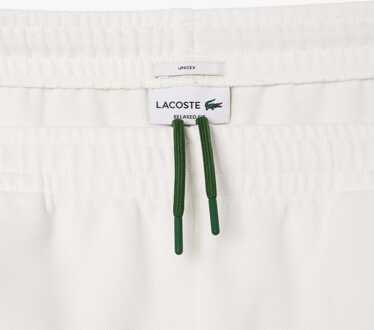 Lacoste Heren Lacoste Relaxed-Fit Piqué Sweatbroek in Crème - 2XS