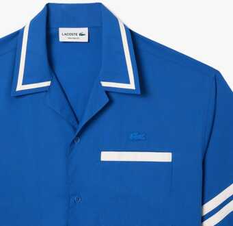 Lacoste Heren Lacoste Relaxed-Fit shirt met print in blauw - 15.75 inch