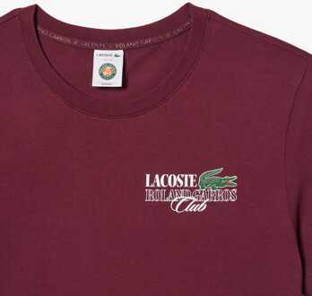 Lacoste Heren Lacoste Roland-Garros Edition Katoenen Tennis T-shirt in Rood - S