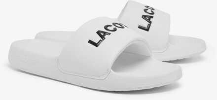 Lacoste Heren Lacoste Serve Slide 1.0 Sliders in Zwart-Wit Zwart/wit