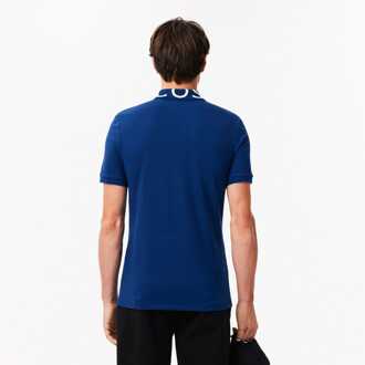 Lacoste Heren Lacoste Slim Fit Movement Piqué Poloshirt in Blauw - maat L