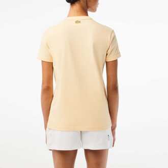 Lacoste Heren Lacoste Slim Fit Organic Cotton Jersey T-shirt in Geel - EU 36 / UK 8