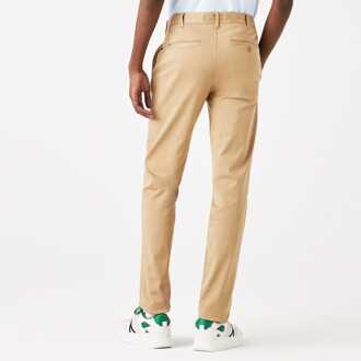 Lacoste Heren Lacoste Slim Fit Stretch Katoenen Chino in Beige - 40W/32L