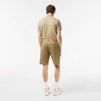 Lacoste Heren Lacoste Slim Fit Stretch Katoenen Korte Broek in Bruin - 30 inch
