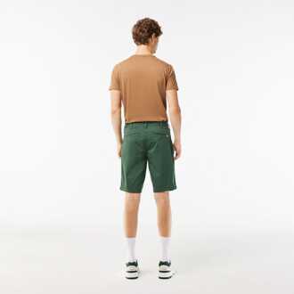Lacoste Heren Lacoste Slim Fit Stretch Katoenen Korte Broek in Groen - 42 inch
