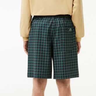 Lacoste Heren Lacoste Sport Relaxed-Fit Ultra Dry Bermuda Golfshort in Plaid - maat Veelkleurig