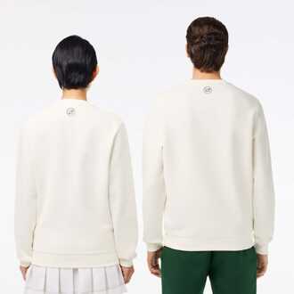 Lacoste Heren Lacoste Sportsuit Roland-Garros Edition Sweatshirt in Crème - maat