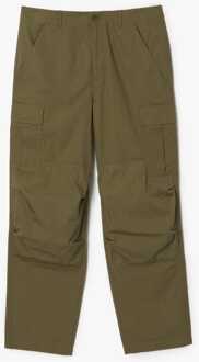 Lacoste Heren Lacoste Straight-Fit Cargo Broek met Meerdere Zakken in Groen - 30W/32L