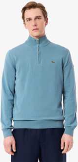 Lacoste Heren Lacoste Sweater met hoge hals en rits in blauw