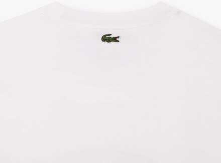 Lacoste Heren Lacoste T-shirt met monogramprint in katoen, wit - maat XS