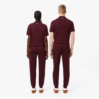 Lacoste Heren Lacoste Tapered Leg Sweatpants in rood kastanjebruin - maat