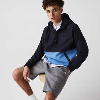 Lacoste Heren Lacoste Tweematerialen Pullover in Navy