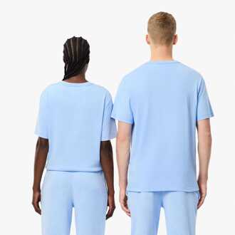 Lacoste Heren Lacoste Washed Effect Heavy Cotton T-shirt in Lichtblauw - maat 2XS