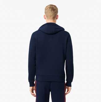 Lacoste Heren Lacoste Zip-Up Colour-Block Hoodie in Navy Red Navy/rood - S