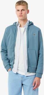 Lacoste Heren Lacoste Zip Up Fleece Hoodie in Blauw - maat XS