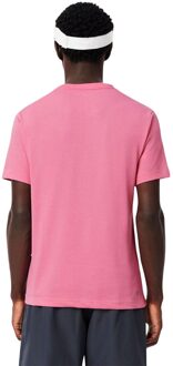 Lacoste Heren Logo Katoenen Ultra Dry Sport T-shirt (Roze) - maat