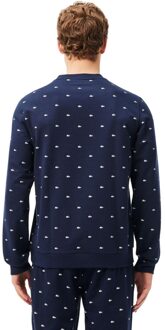 Lacoste Heren Logo Lounge Sweatshirt (Marine, Wit) Navy - XS