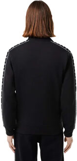 Lacoste Heren Logo Strip Sweatshirt met rits (Zwart) - maat