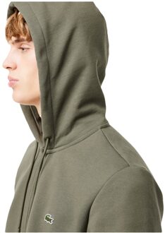 Lacoste Heren Molton Hoodie Donkergroen