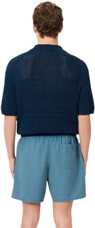 Lacoste Heren Monochrome Middellange Zwembroek (Blauw)