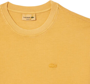 Lacoste Heren natuurlijk geverfd T-shirt (Oranje) - maat XS