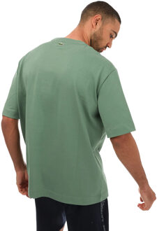Lacoste Heren organisch los T-shirt (Groen) - 2XS