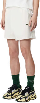 Lacoste Heren Paris Badstof Gebreide Normale Korte Broek (Crème)