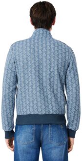 Lacoste Heren Paris Jacquard Track Jacket met rits (Blauw) - maat XS