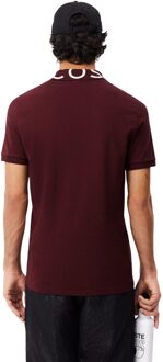 Lacoste Heren Piqué Slim Poloshirt (Kastanjebruin Rood)