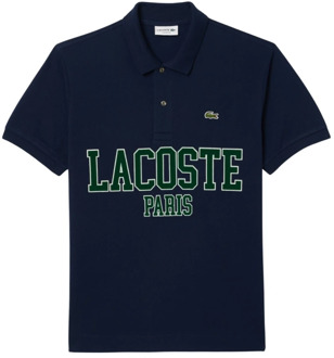 Lacoste Heren Polo Shirt met Maxi Print Lacoste , Blue , Heren - L,M,S