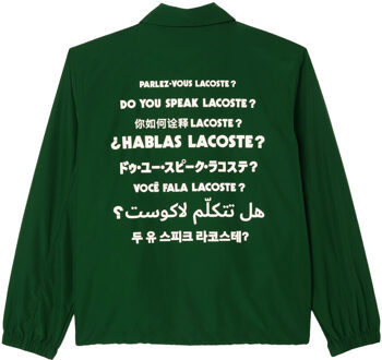 Lacoste Heren Ripstop Lichtgewicht Coach Jas (Groen) - maat 2XS