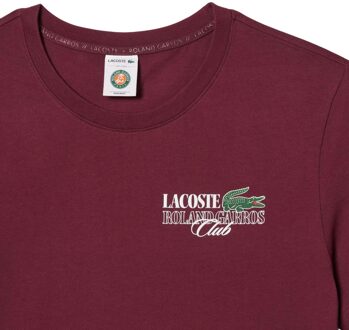 Lacoste Heren Roland Garro Editie Katoenen Tennis T-Shirt (Rood) - XS