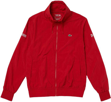 Lacoste Heren Sport X Novak Djokovic Lichtgewicht Full Zip Jas (Rood) - maat
