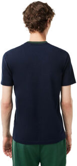Lacoste Heren Stripe Pique Stretch T-shirt (Blauw)
