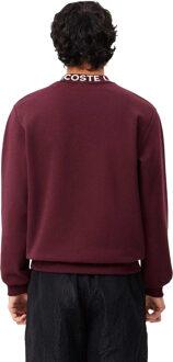 Lacoste Heren Sweatshirt met Ronde Hals en Logo (Kastanjebruin Rood) - maat