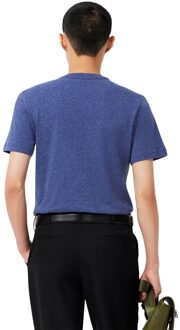 Lacoste Heren T-shirt van gemerceriseerd katoen (Marine) Navy