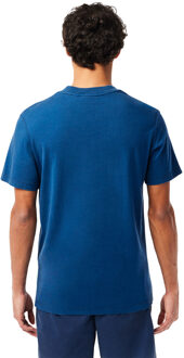Lacoste Heren Tennis Jersey Gewassen T-Shirt (Blauw) - XS