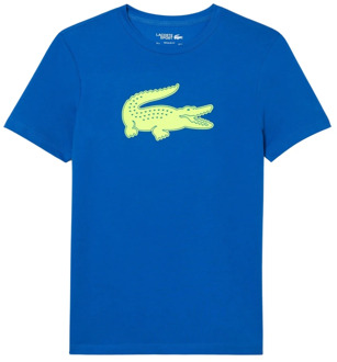 Lacoste Heren Ultra-Dry Logo T-Shirt Lacoste , Blue , Heren - 2Xl,L,M